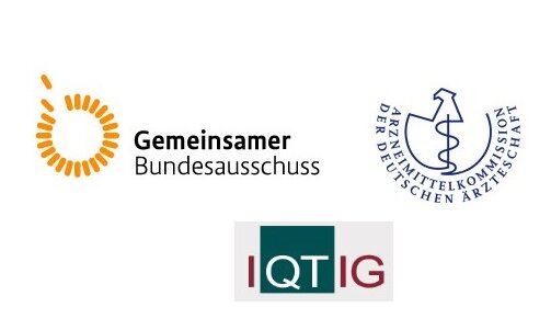 Logo G-BA, AkdÄ und IQTiG