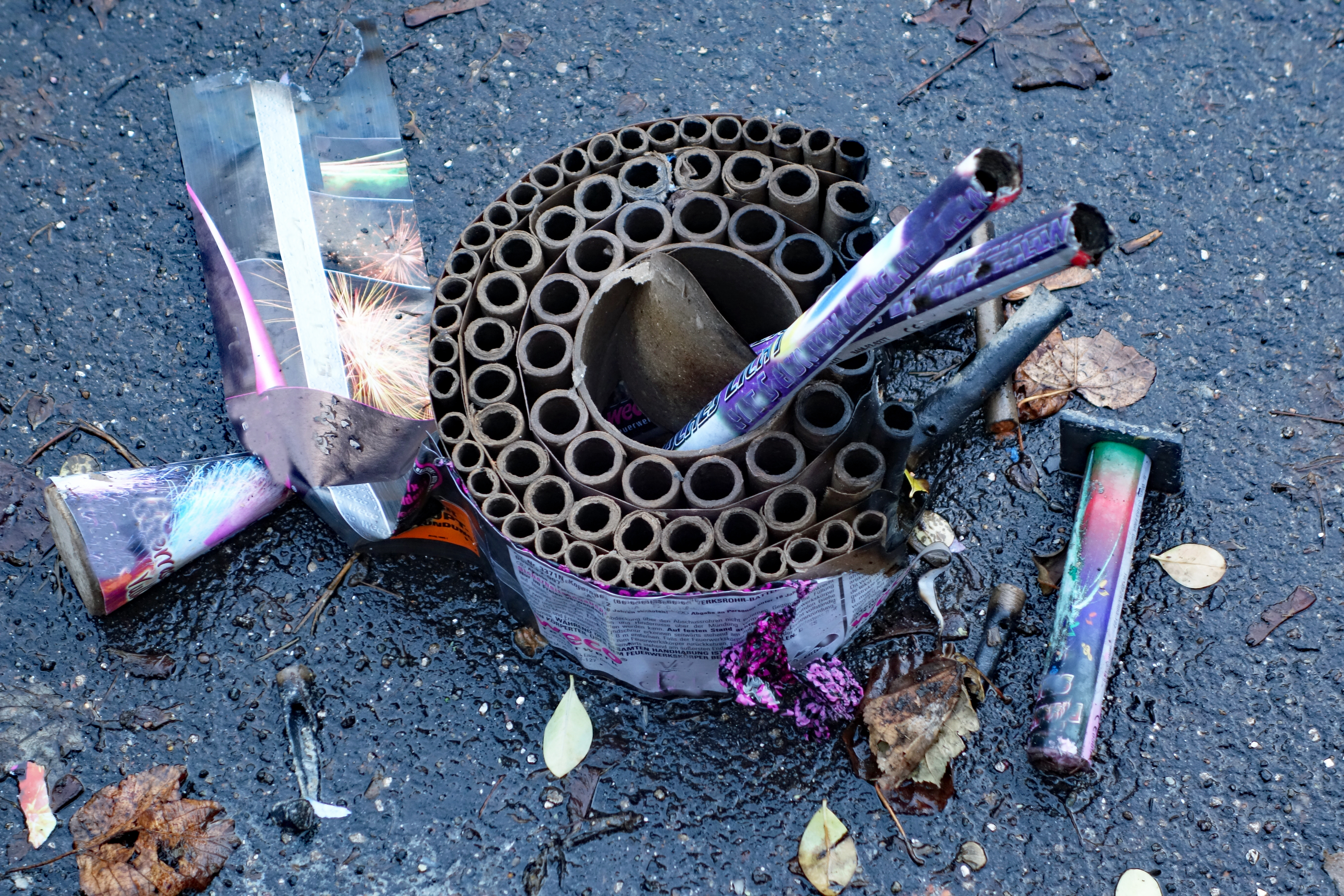 Reste von Silvester-Böllern